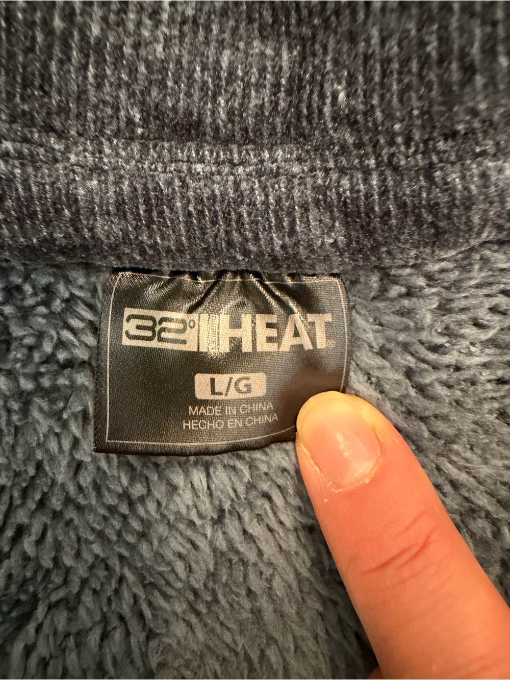 32 degrees heat Women's Plush Button-Front Jacket - slate blue - Picture 3 of 8